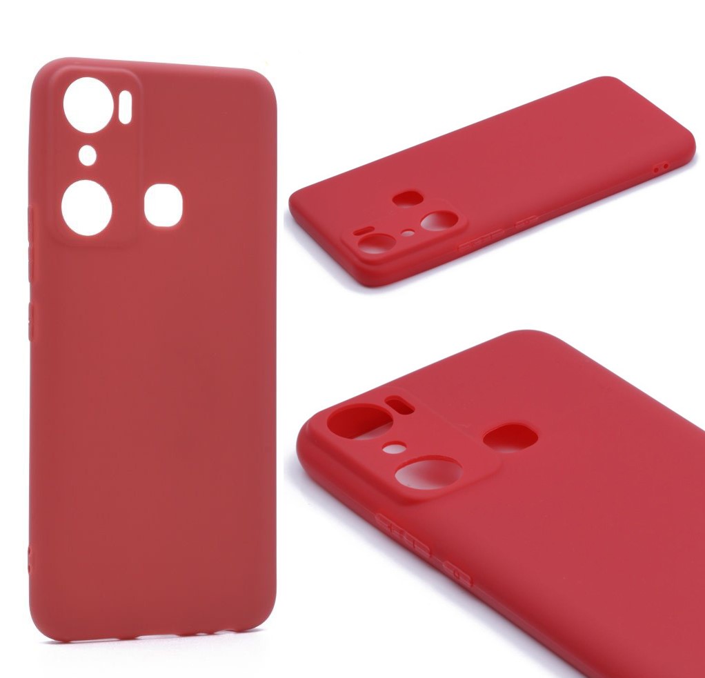 

Силиконовый чехол TPU Case матовый для Infinix Hot 20i бордовый