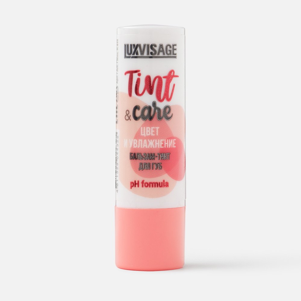 Бальзам-тинт для губ Luxvisage Tint & Care pH Formula увлажнение, тон 02 Peach, 3,9 г luxvisage бальзам тинт для губ tint