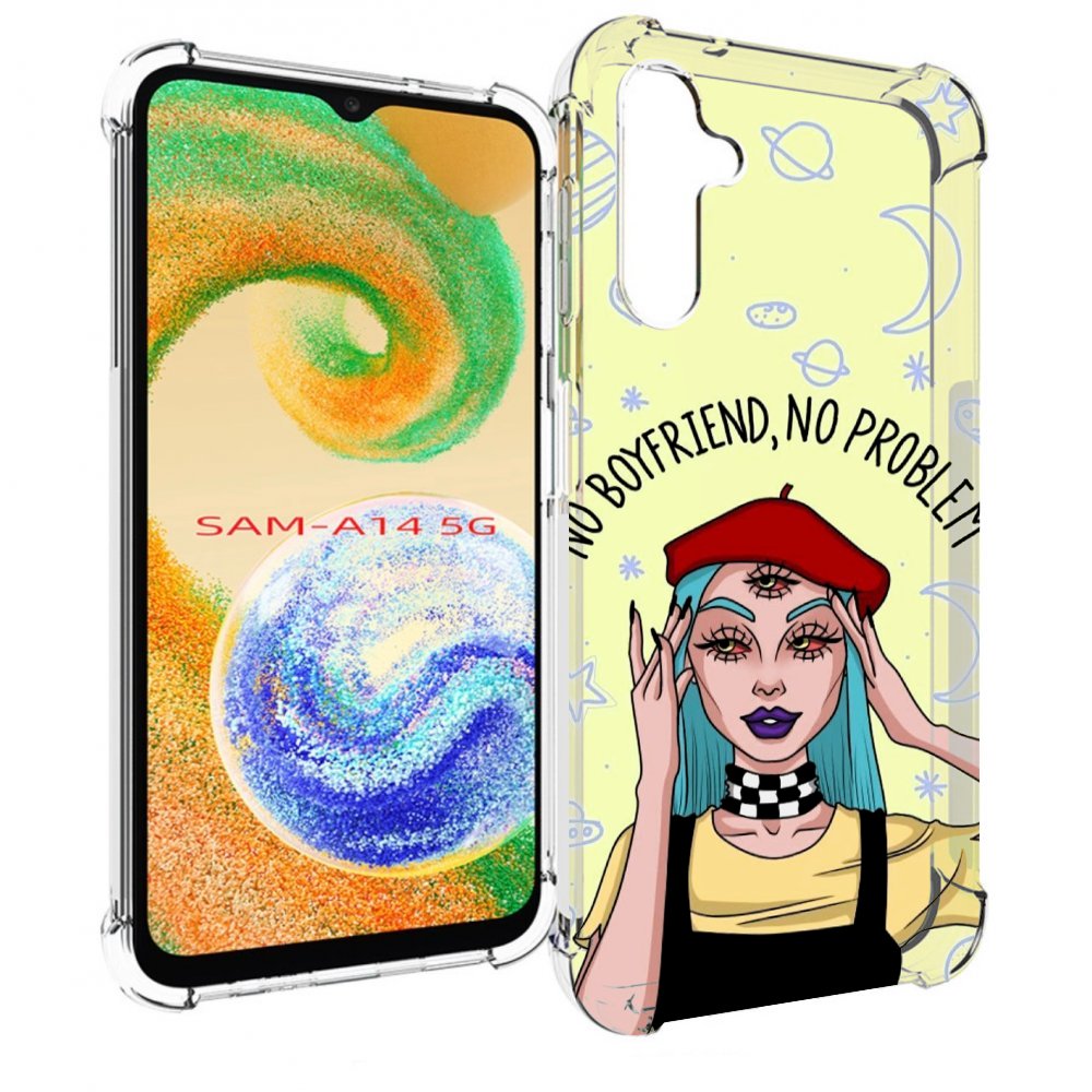 

Чехол MyPads нет-проблем-нет-мужчин женский для Samsung Galaxy A14 5G, Прозрачный, Tocco