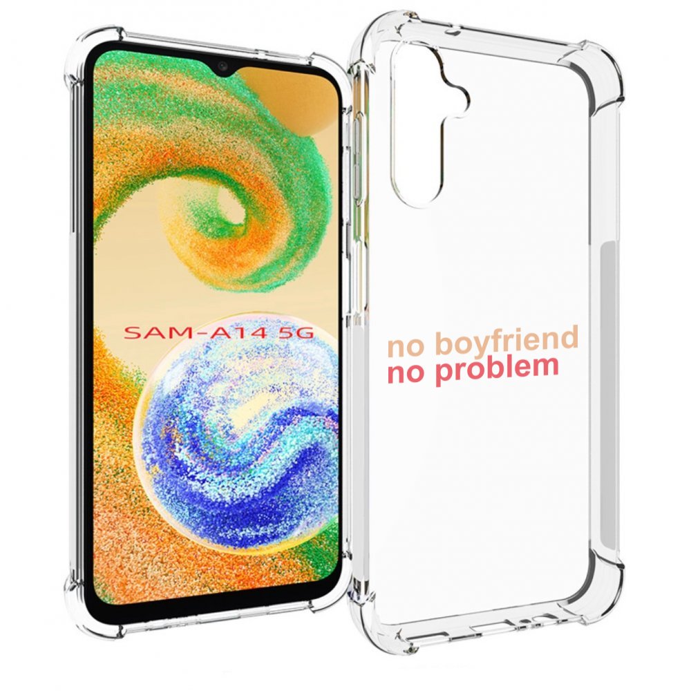 

Чехол MyPads нет-парня-нет-проблем для Samsung Galaxy A14 5G, Прозрачный, Tocco