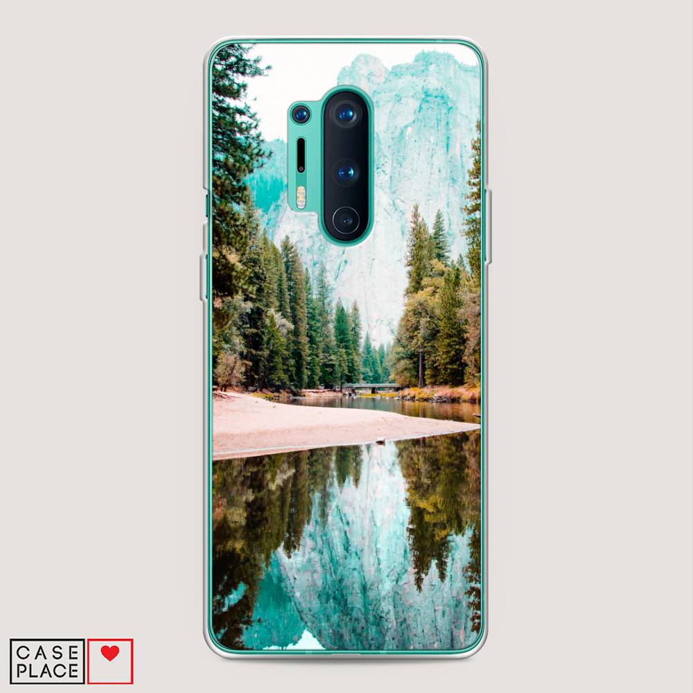 

Чехол Awog на OnePlus 8 Pro / ВанПлас 8 Pro "Горы 11", Зеленый;голубой, 151050-4