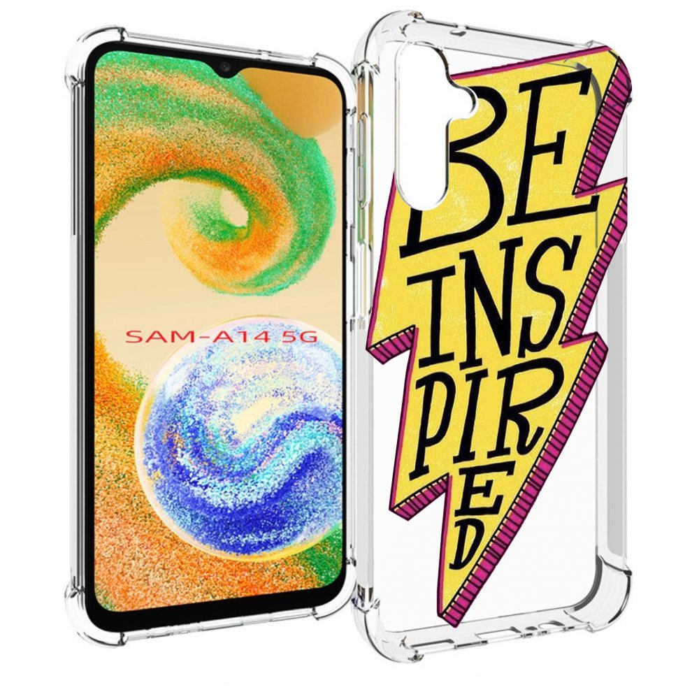 

Чехол MyPads надпись в желтой молнии для Samsung Galaxy A14 5G, Прозрачный, Tocco