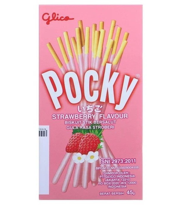 Палочки POCKY GLICO со вкусом клубники, 45 г