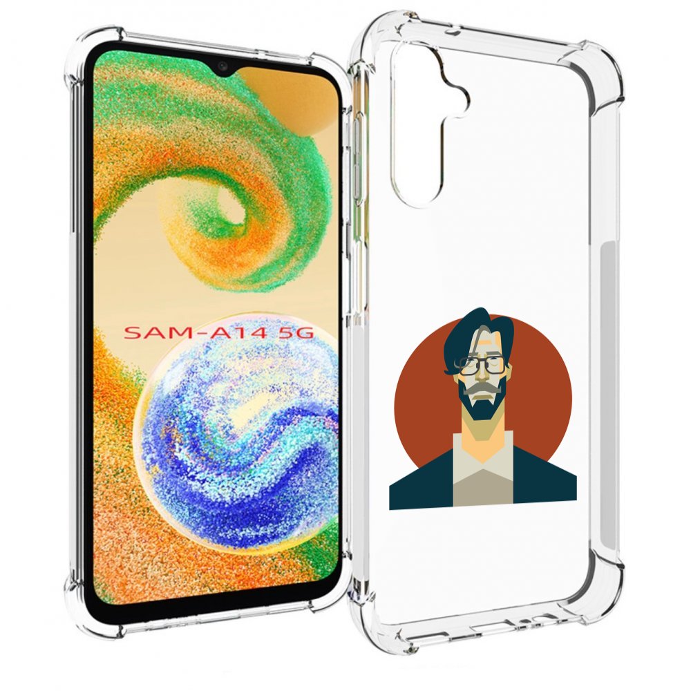 

Чехол MyPads мужичек-в-очках для Samsung Galaxy A14 5G, Прозрачный, Tocco