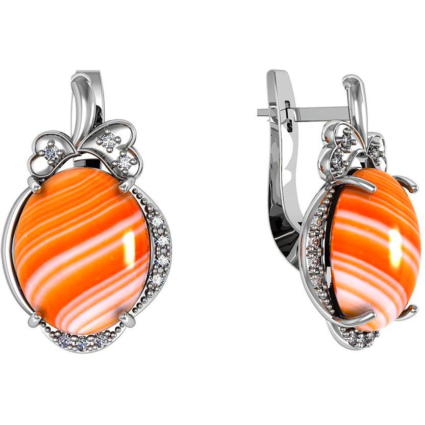 

Серьги из серебра с агатом ПРИВОЛЖСКИЙ ЮВЕЛИР 361325-AG42FA11, 361325-AG42FA11