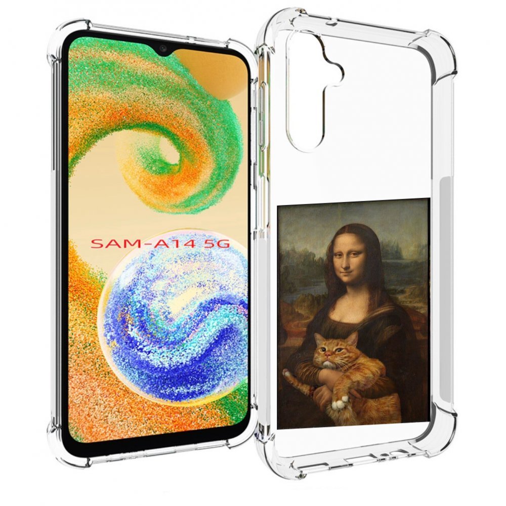 

Чехол MyPads монализа-с-котиком для Samsung Galaxy A14 5G, Прозрачный, Tocco
