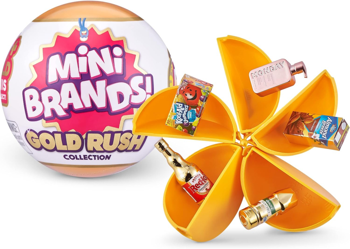 

Игрушка-сюрприз Iqchina 5 Surprise Mini brands Gold Rush золотой 77125