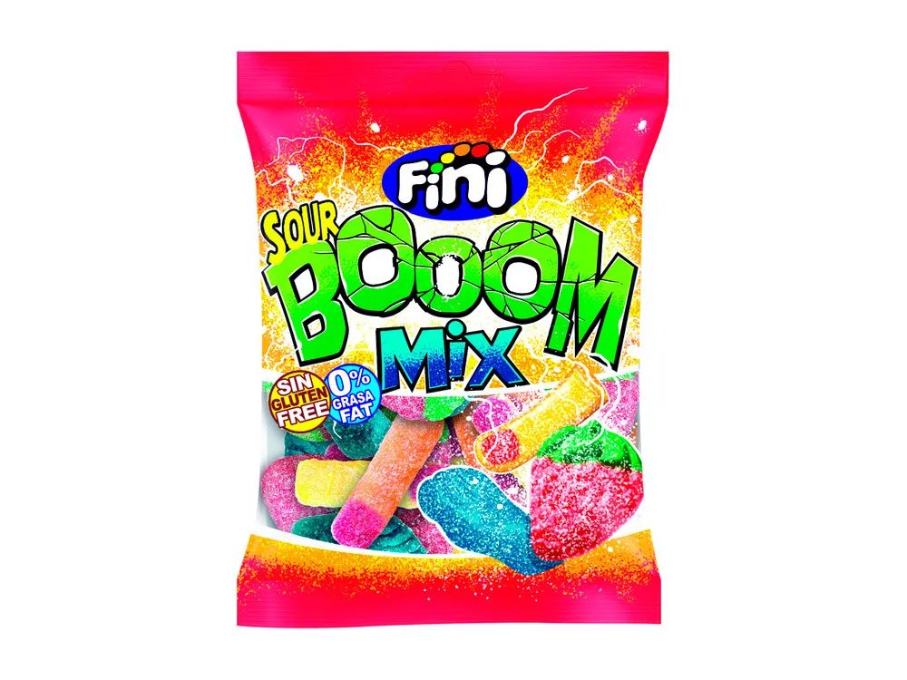 фото Мармелад жевательный sour boom mix, 100 г fini