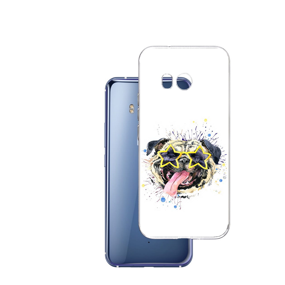 

Чехол MyPads Tocco для HTC U11 мопс боксер, Прозрачный, Tocco