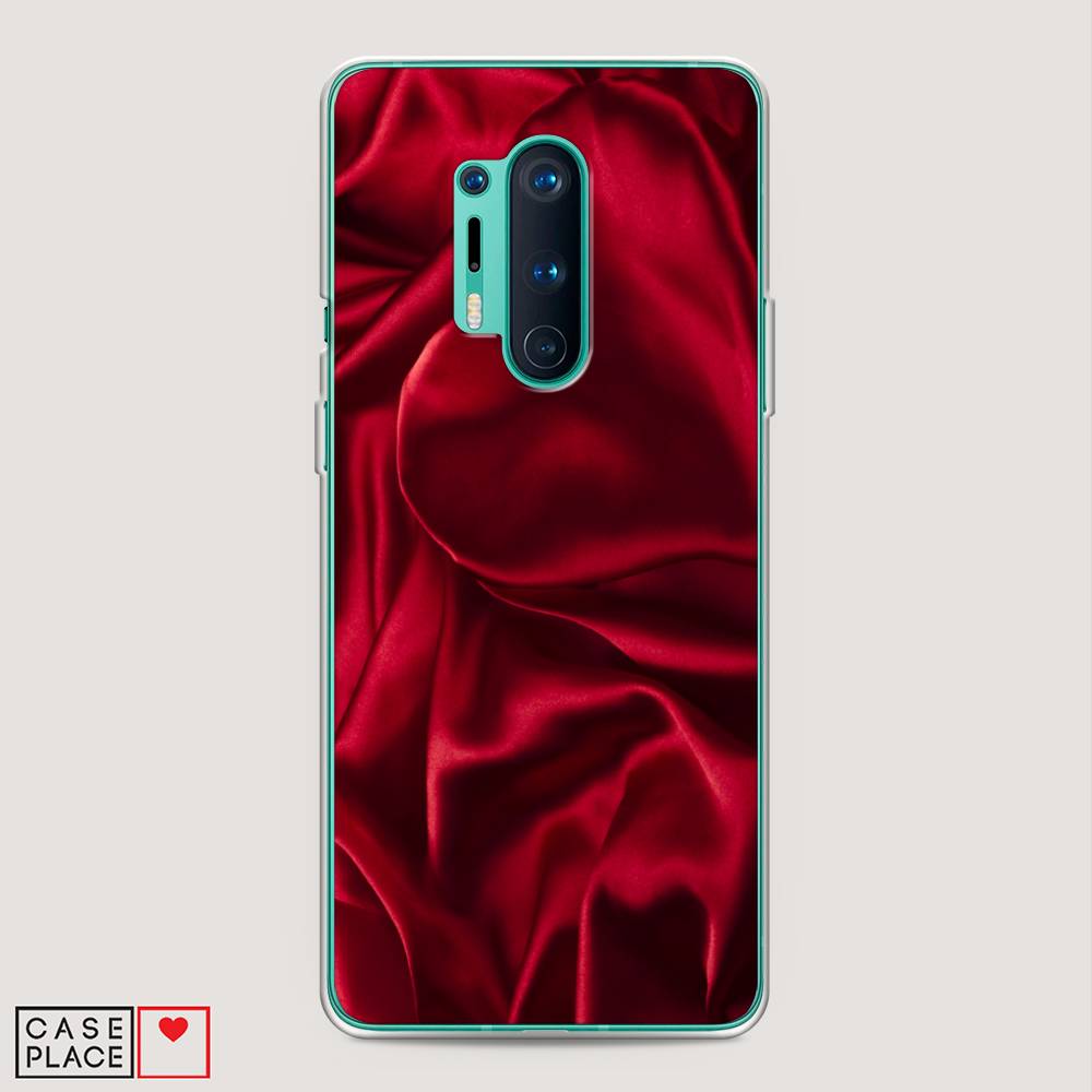 фото Чехол awog "текстура красный шелк" для oneplus 8 pro
