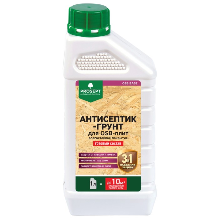

Антисептик-грунт для OSB-плит PROSEPT OSB BASE, 1 л
