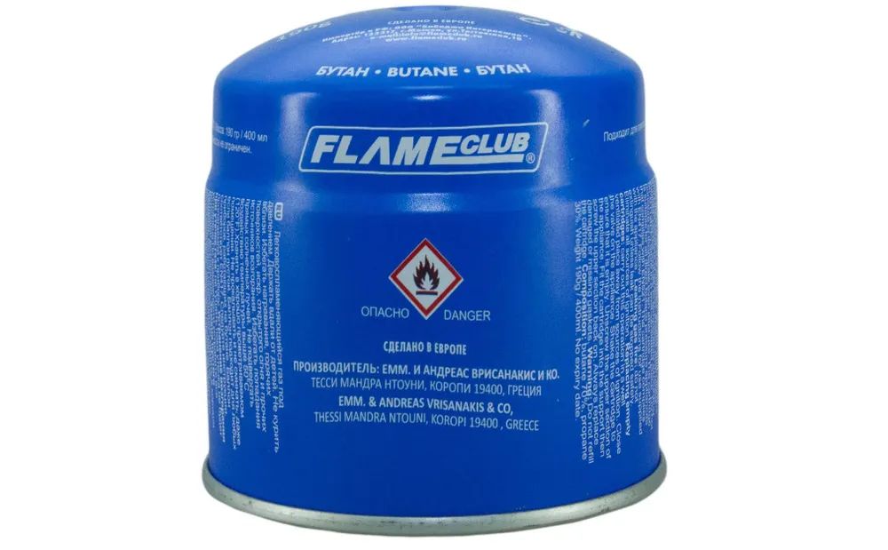 Баллон газовый Flameclub G-190, 400 ml, прокольный, Греция