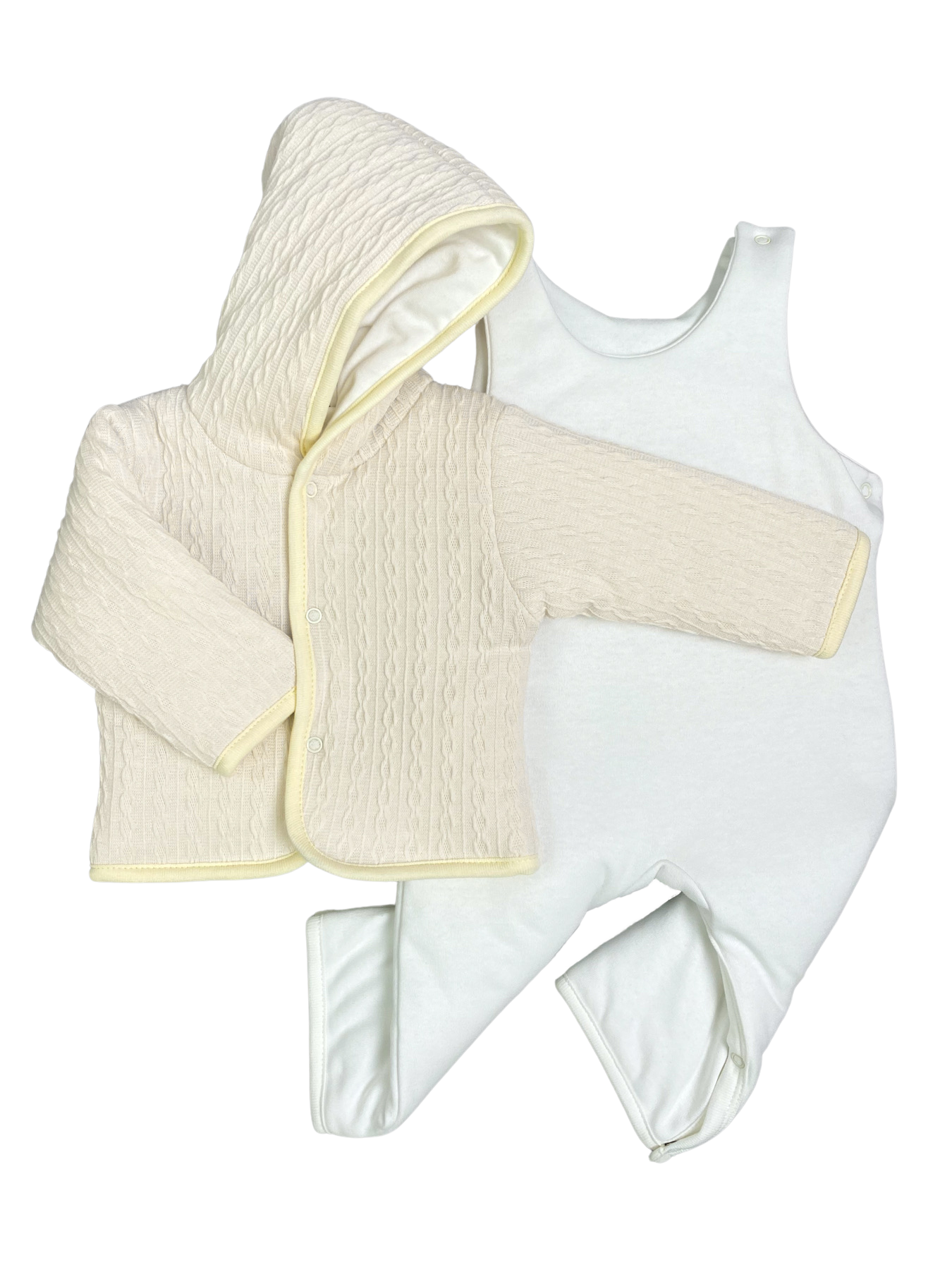 Комплект верхней одежды Clariss Вязаный микс, бежевый; белый, 62 комплект верхней одежды ad9315 brown 116
