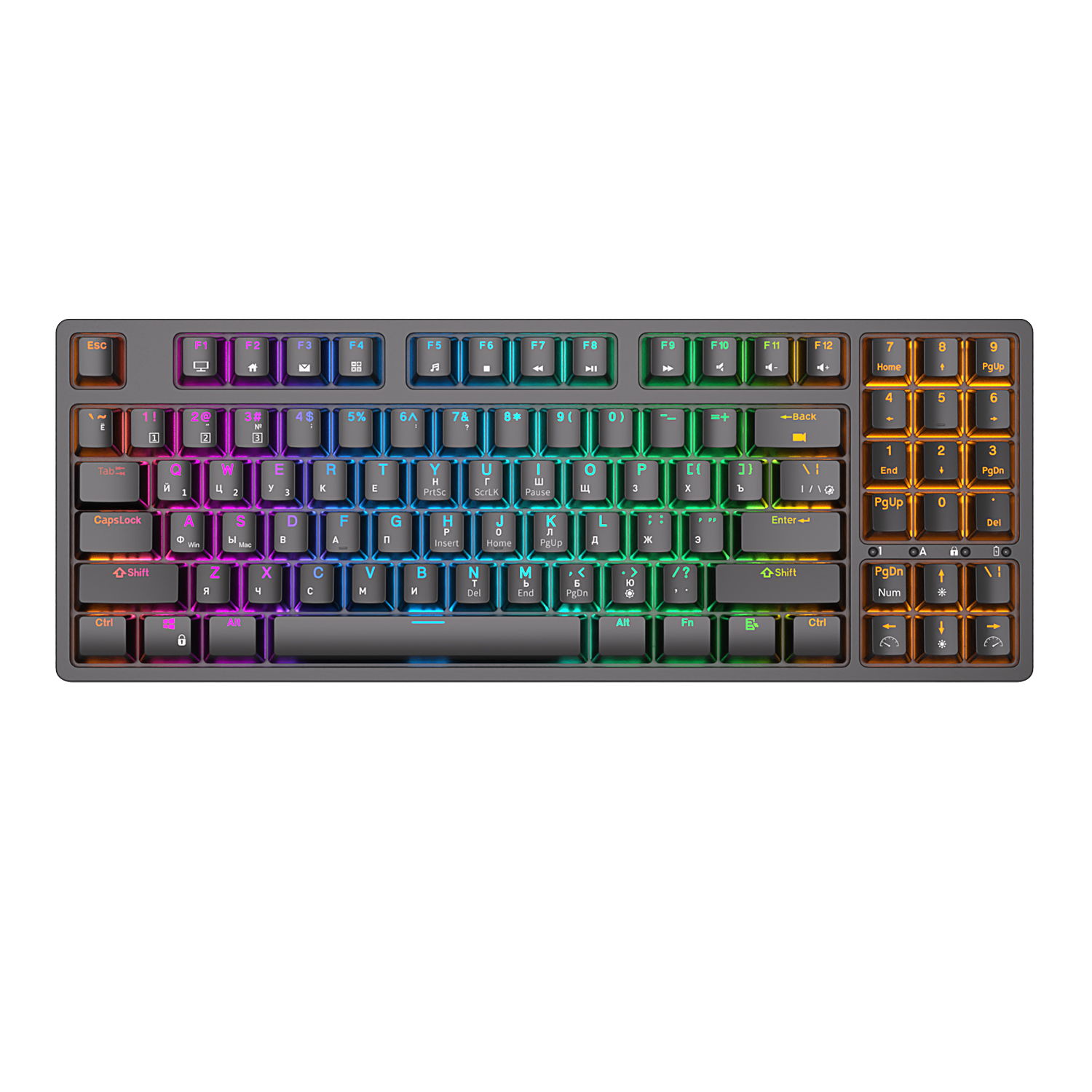 

Проводная/беспроводная игровая клавиатура Royal Kludge RK92 черный (RK92B), RK92
