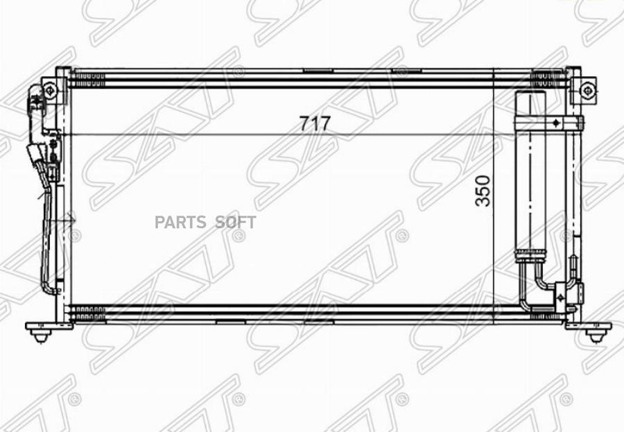 

SAT ST-MBW4-394-0 Радиатор кондиционера MITSUBISHI LANCER 03-07 1шт