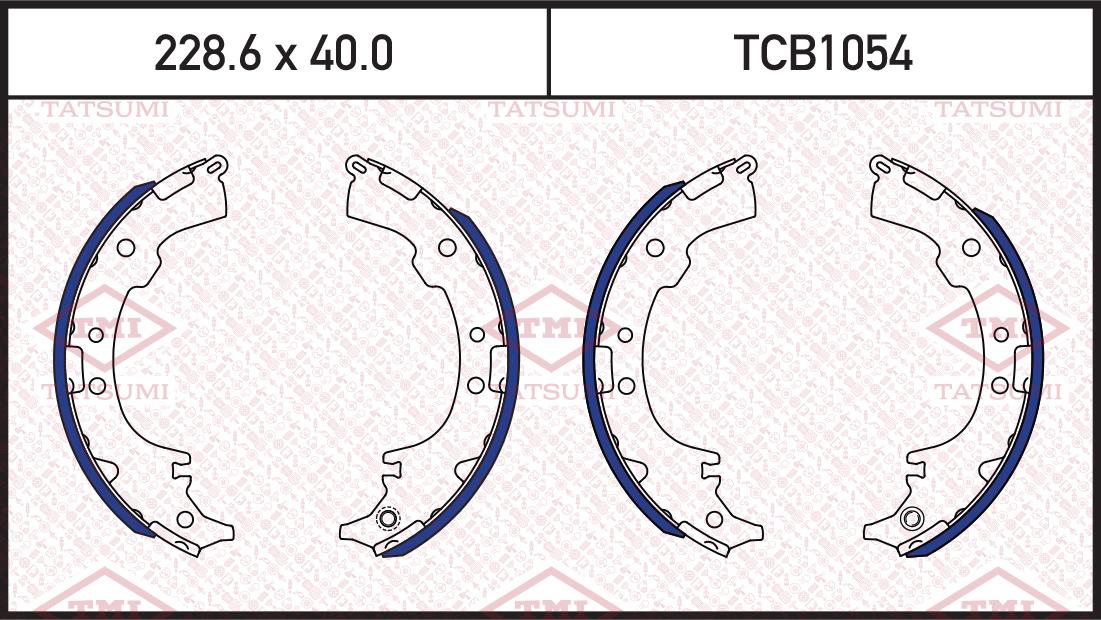 

Тормозные колодки Tatsumi барабанные tcb1054