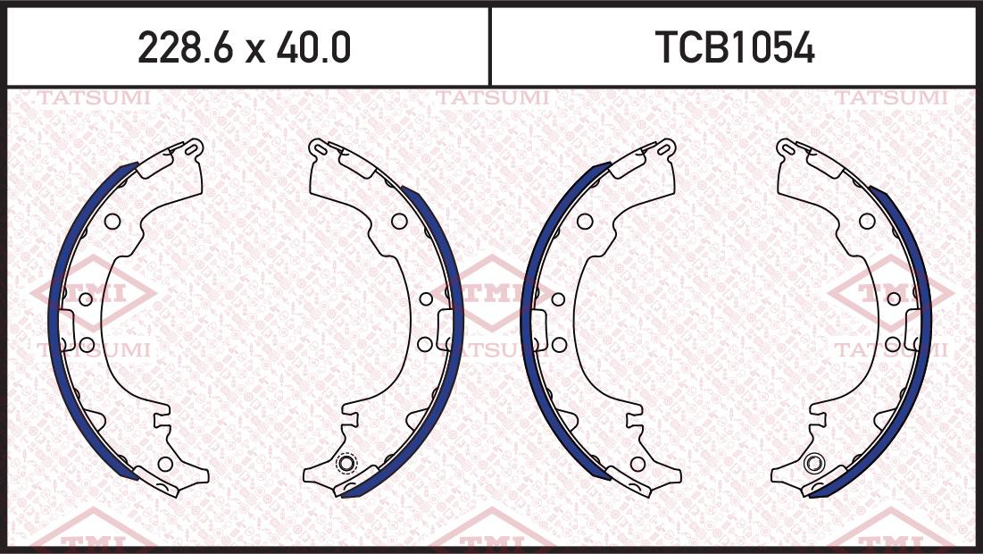 Тормозные колодки Tatsumi барабанные tcb1054