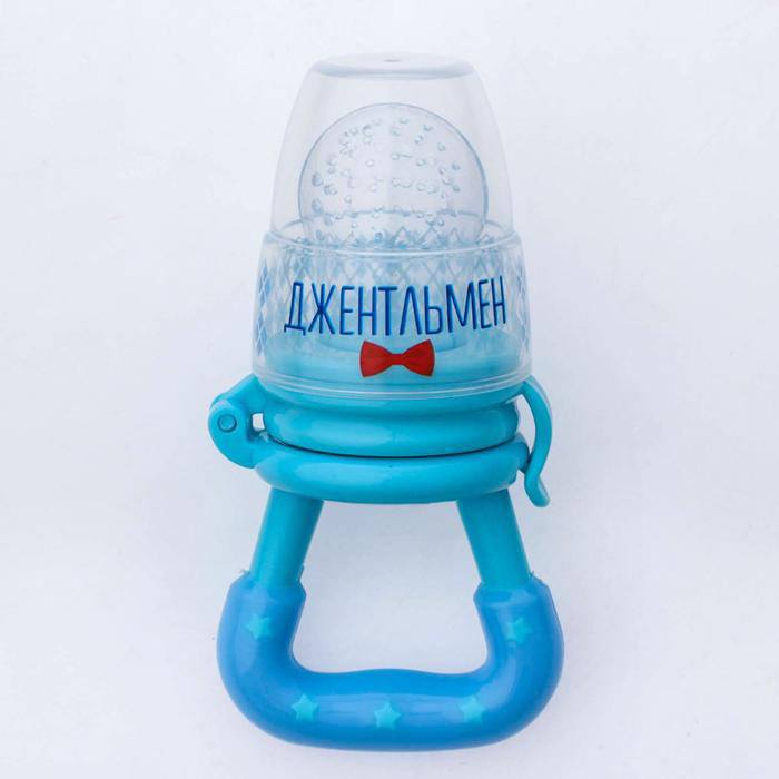 

Ниблер с силиконовой сеточкой Mum&Baby "Джентльмен", цвет голубой (2279609)