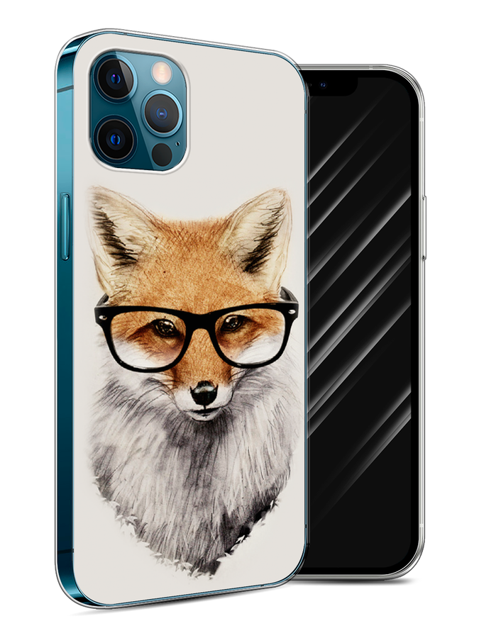 

Чехол Awog на Apple iPhone 12 / Айфон 12 "Лиса в очках", Разноцветный, 12550-10