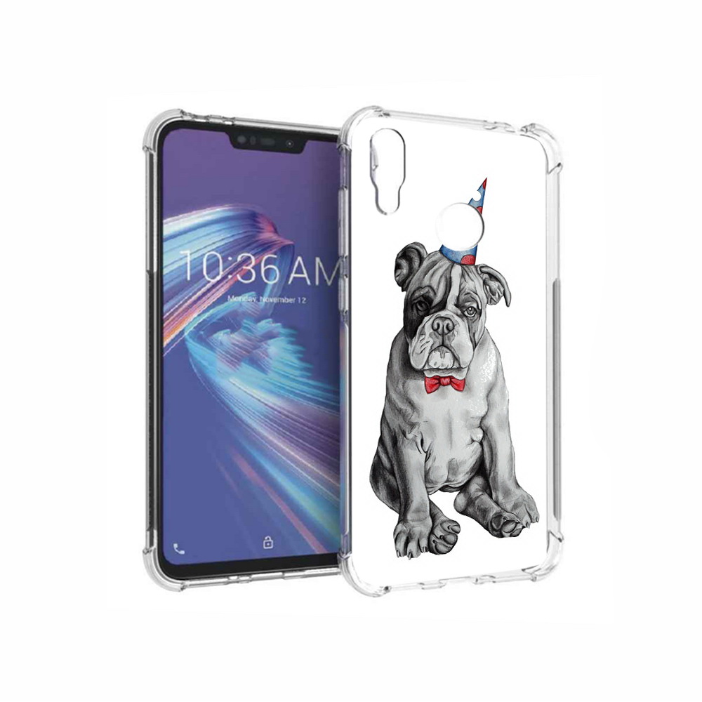 

Чехол MyPads Tocco для Asus ZenFone Max M2 (ZB633KL) праздничный щенок, Прозрачный, Tocco