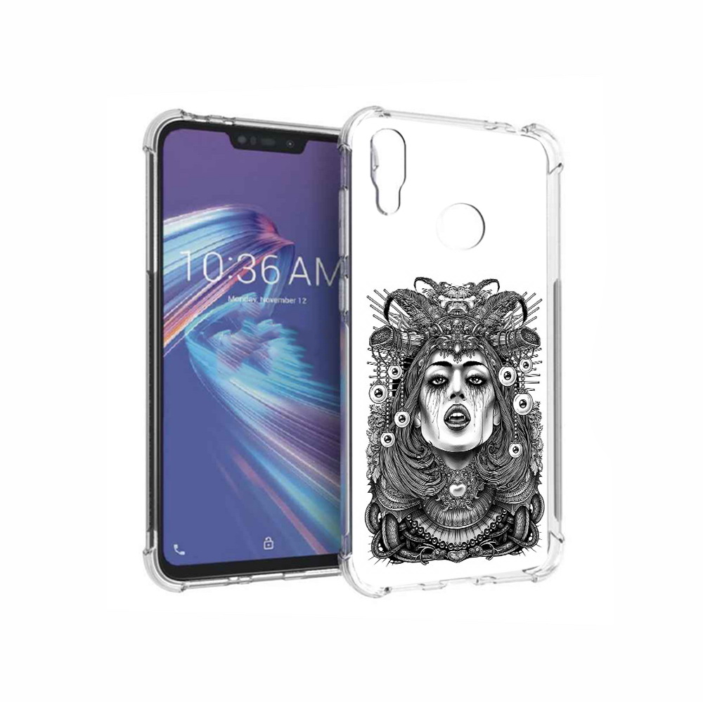 

Чехол MyPads Tocco для Asus ZenFone Max M2 (ZB633KL) портрет девушки черно белый, Прозрачный, Tocco