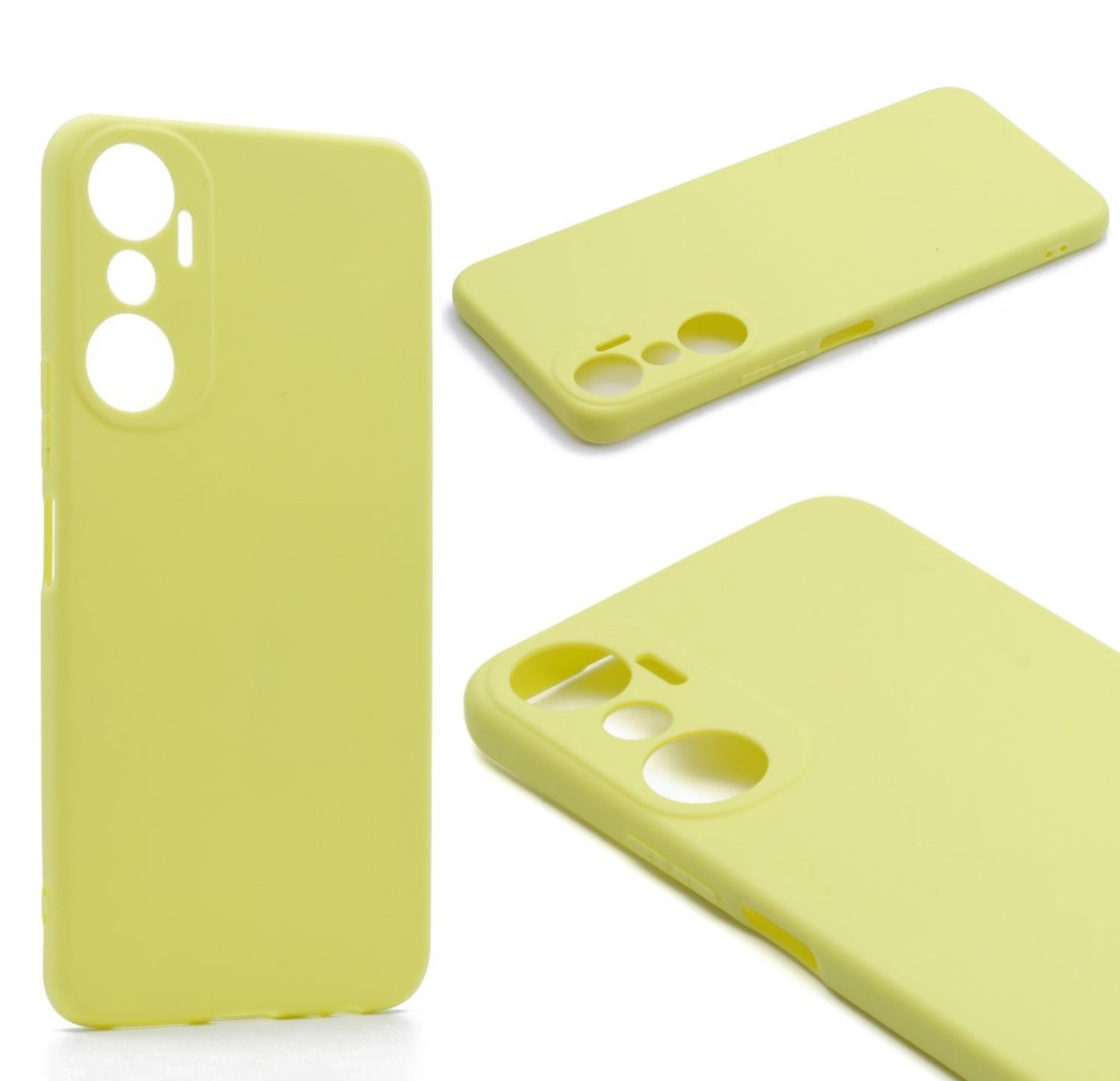 Силиконовый чехол TPU Case матовый для Infinix Hot 20 лимонный