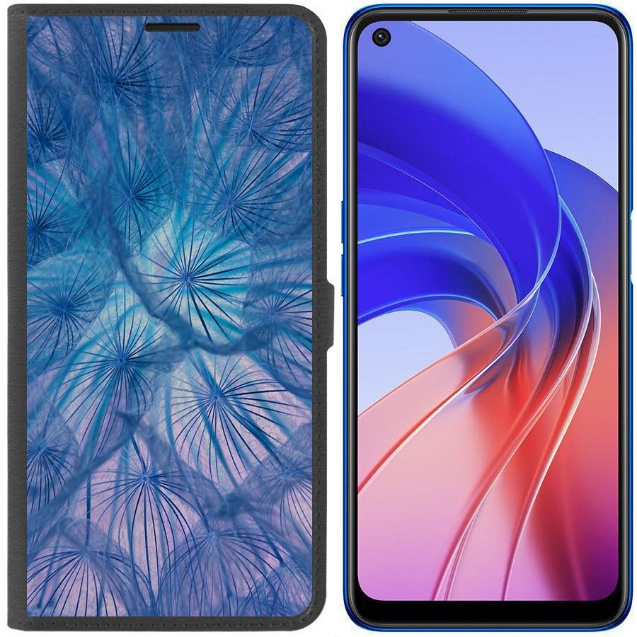 Чехол-книжка Eco Book для Oppo A55 Синий одуванчик