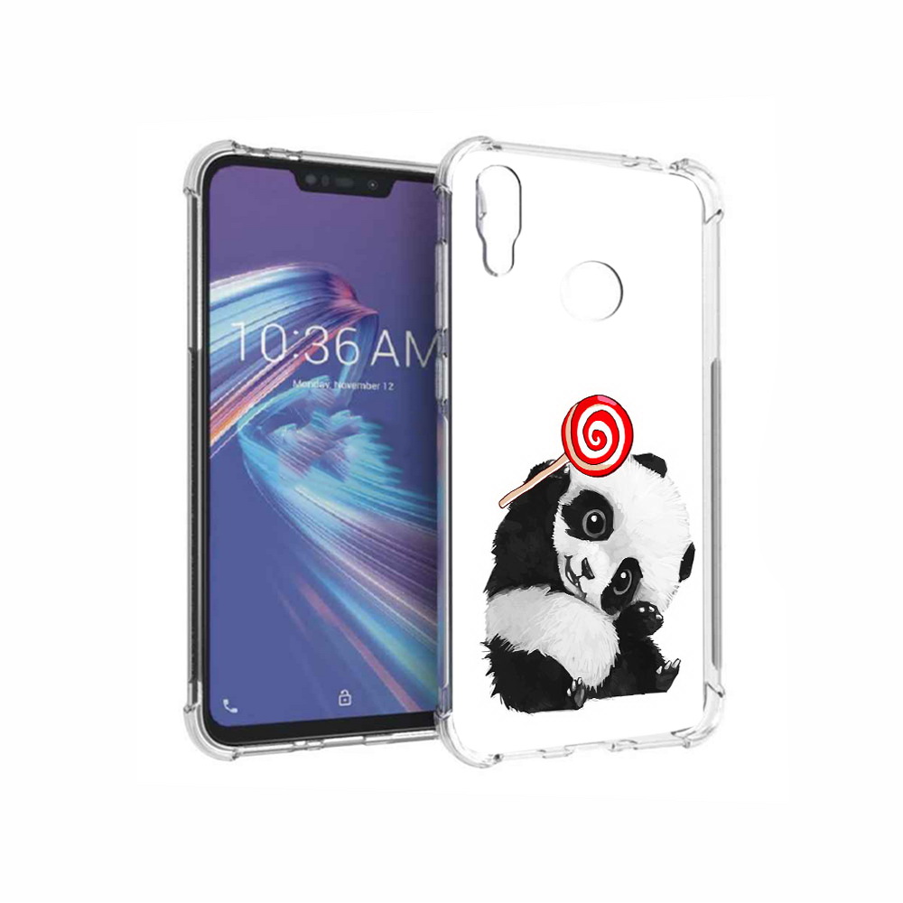 Чехол MyPads Tocco для Asus ZenFone Max M2 (ZB633KL) панда с леденцом