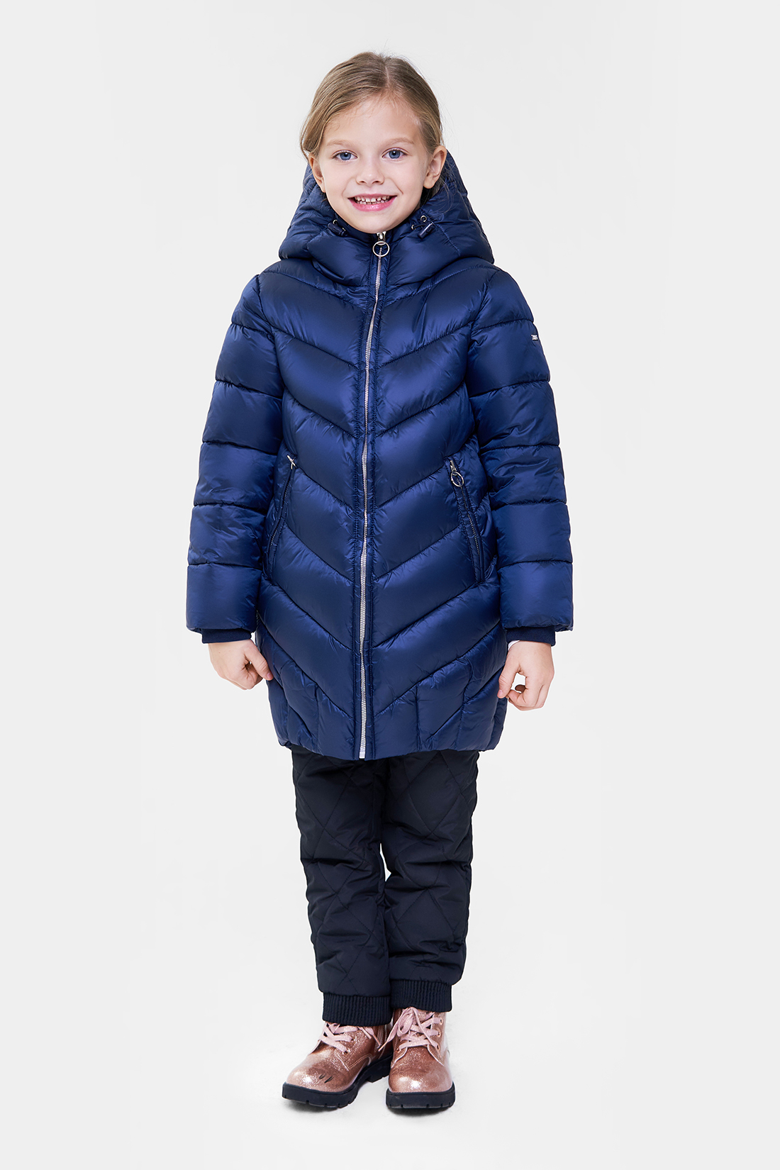 

Куртка для девочки Baon BK040507 синий р.134, BK040507