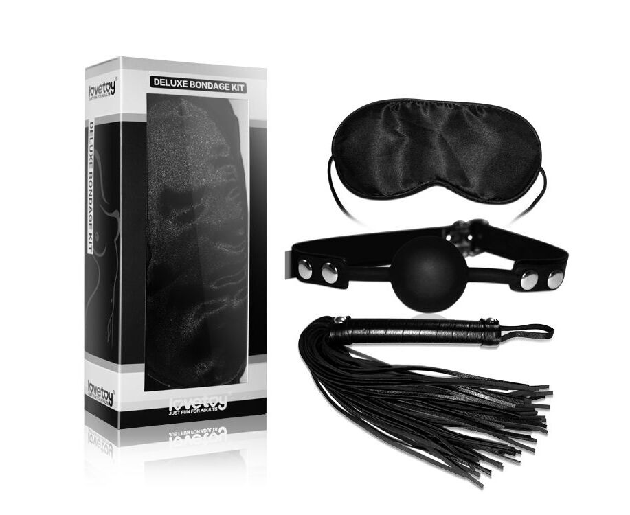 Эротический набор для игр: маска, кляп и плеть