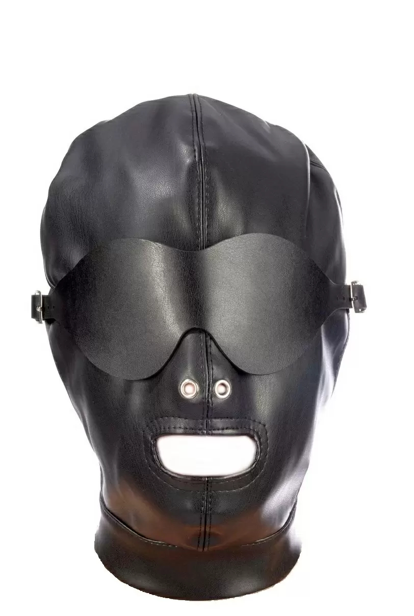 фото Маска-шлем с отверстием для рта и съемными шорами fetish tentation