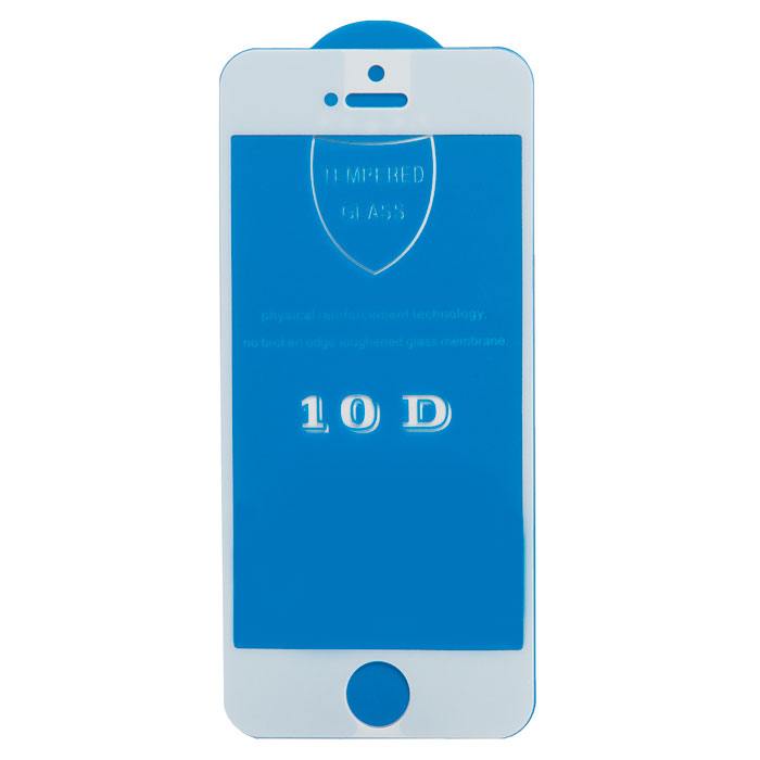 фото Защитное стекло для iphone 5, 5s, 5c, se белое (white) full glue zeepdeep 10d