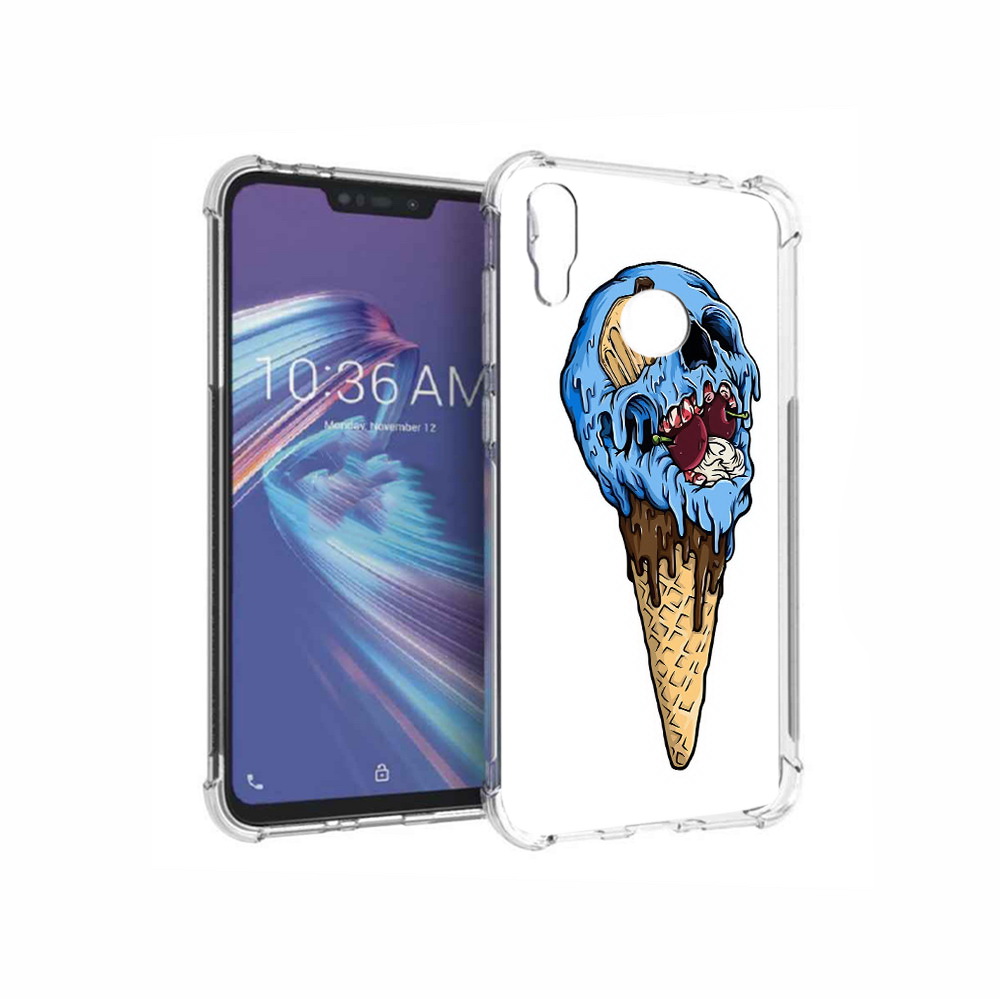 

Чехол MyPads Tocco для Asus ZenFone Max M2 (ZB633KL) мороженное череп, Прозрачный, Tocco