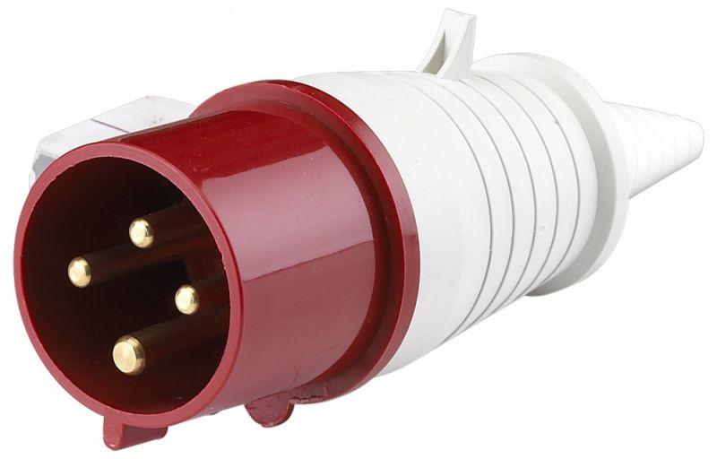 

Вилка эл. каб. 32А 3P+E+N 380В тип. роз. 025 IP44 SchE 26006DEK, Белый