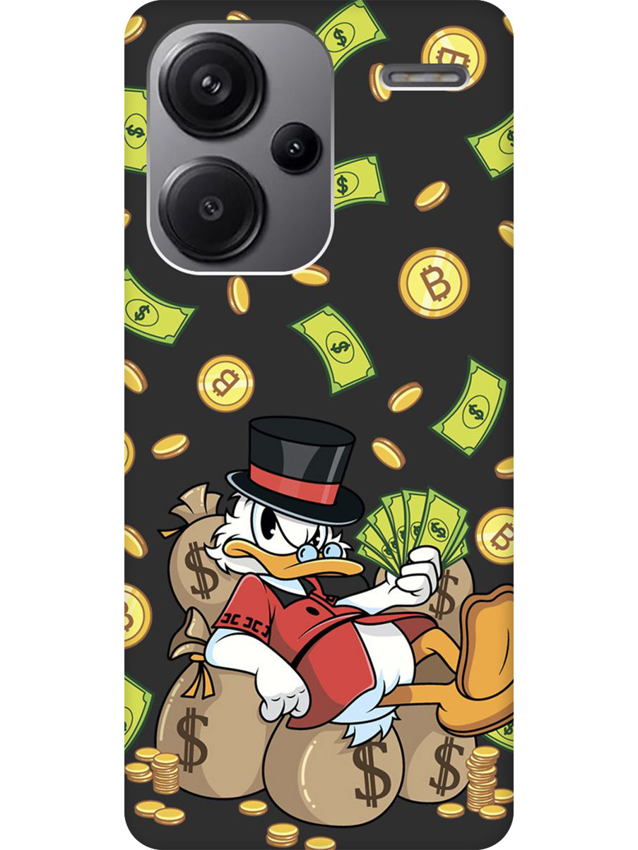 

Силиконовый чехол на Xiaomi Redmi Note 13 Pro + с принтом "Богатый Скрудж" матовый черный, Черный;прозрачный;белый;зеленый, 776589271