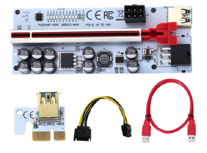 

Райзер USB 6 Pin LED 12 max для видеокарты PCI-E, 5 шт., 12 max