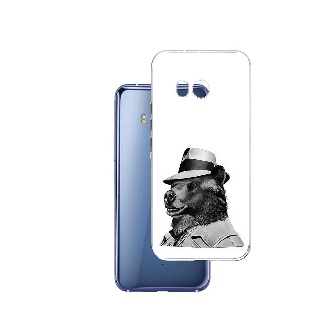 

Чехол MyPads Tocco для HTC U11 медведь в шляпе, Прозрачный, Tocco