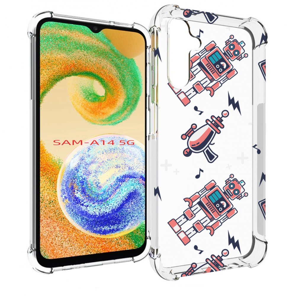 

Чехол MyPads мини-роботы для Samsung Galaxy A14 5G, Прозрачный, Tocco