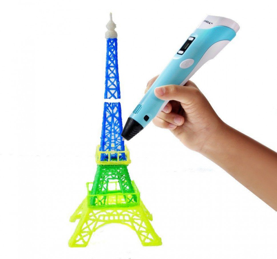 3D ручка 3D PEN 2 с LCD-дисплеем набор с пластиком 9 м