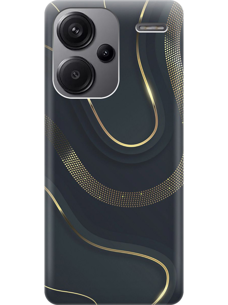 

Силиконовый чехол на Xiaomi Redmi Note 13 Pro + с принтом "Золотистые акценты", Прозрачный;золотистый;серый, 776589231