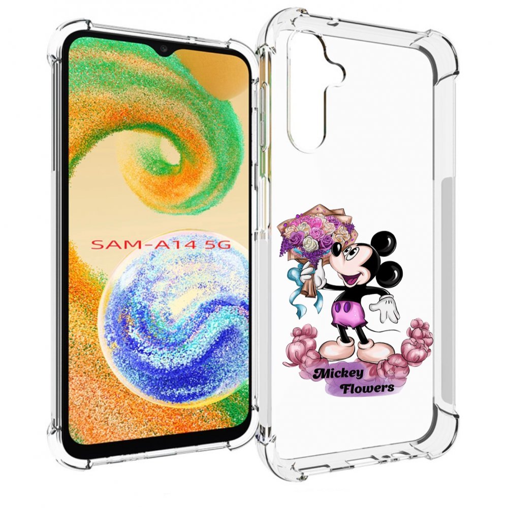 

Чехол MyPads микки-с-цветами женский для Samsung Galaxy A14 5G, Прозрачный, Tocco