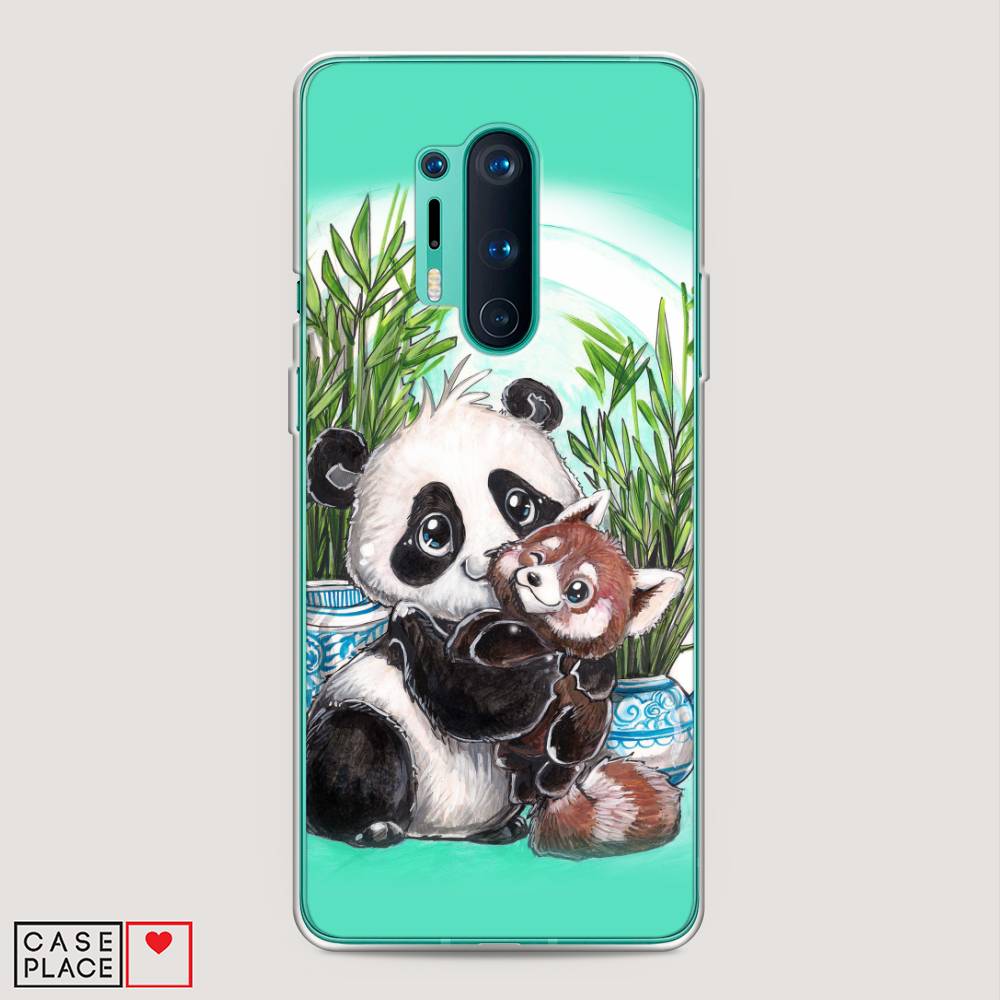 

Чехол Awog на OnePlus 8 Pro / ВанПлас 8 Pro "Друзья зверята", Голубой;белый;черный, 151050-2