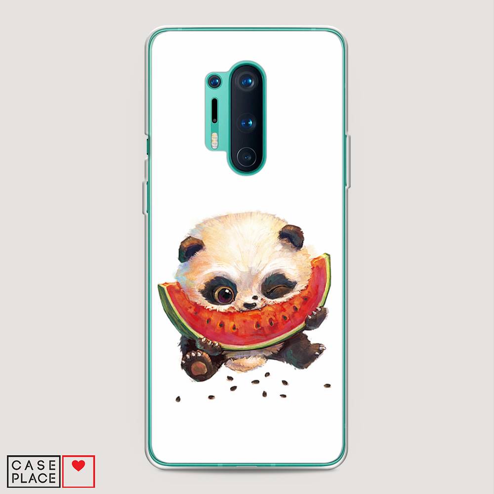 

Чехол Awog на OnePlus 8 Pro / ВанПлас 8 Pro "Малыш панды с арбузом", Белый;красный, 151050-1