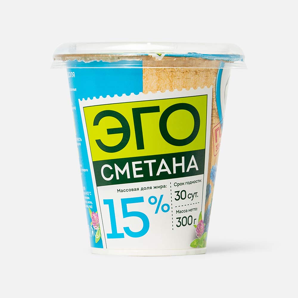 

Сметана ЭГО 15%, 300 г