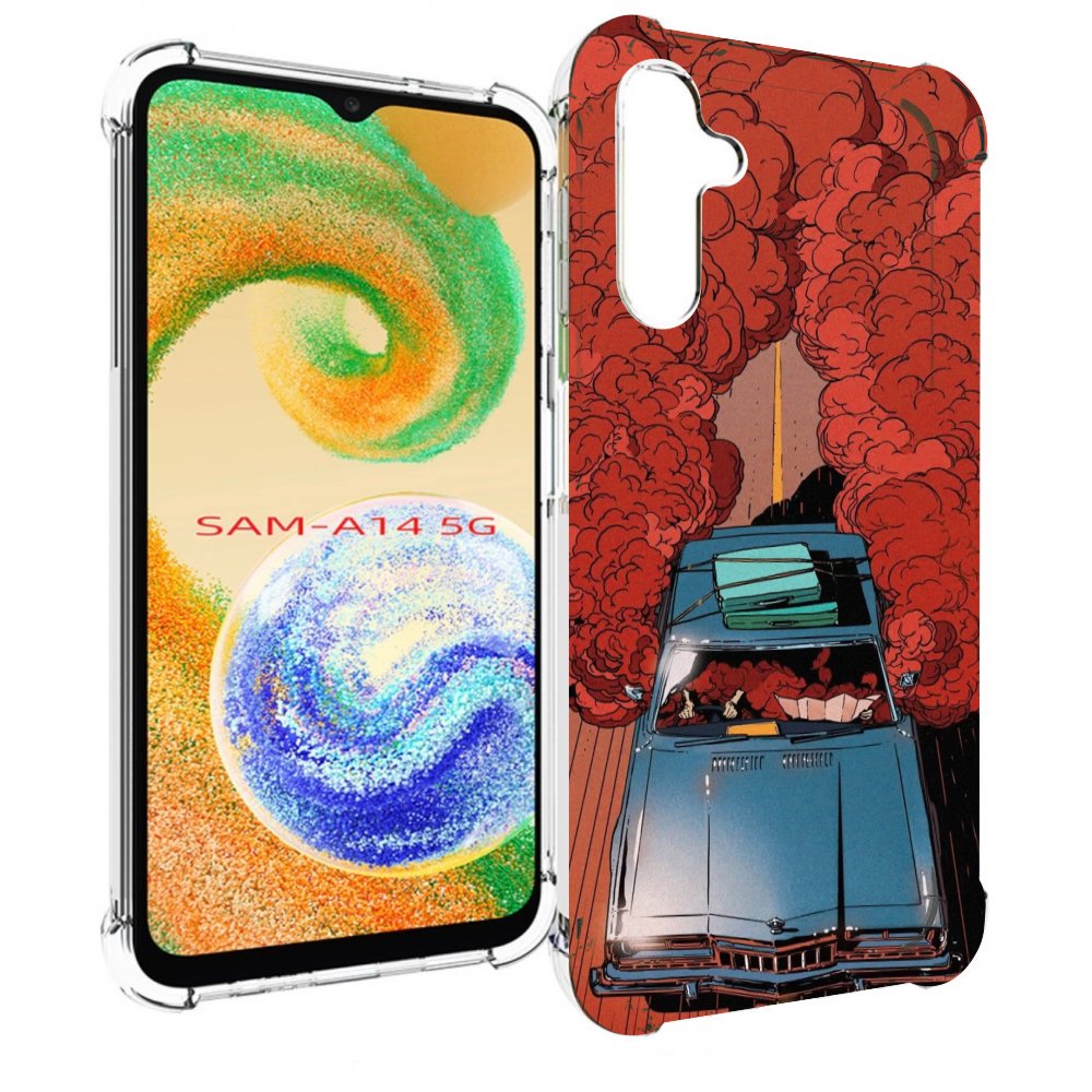 

Чехол MyPads машина мчится с дымком для Samsung Galaxy A14 5G, Прозрачный, Tocco
