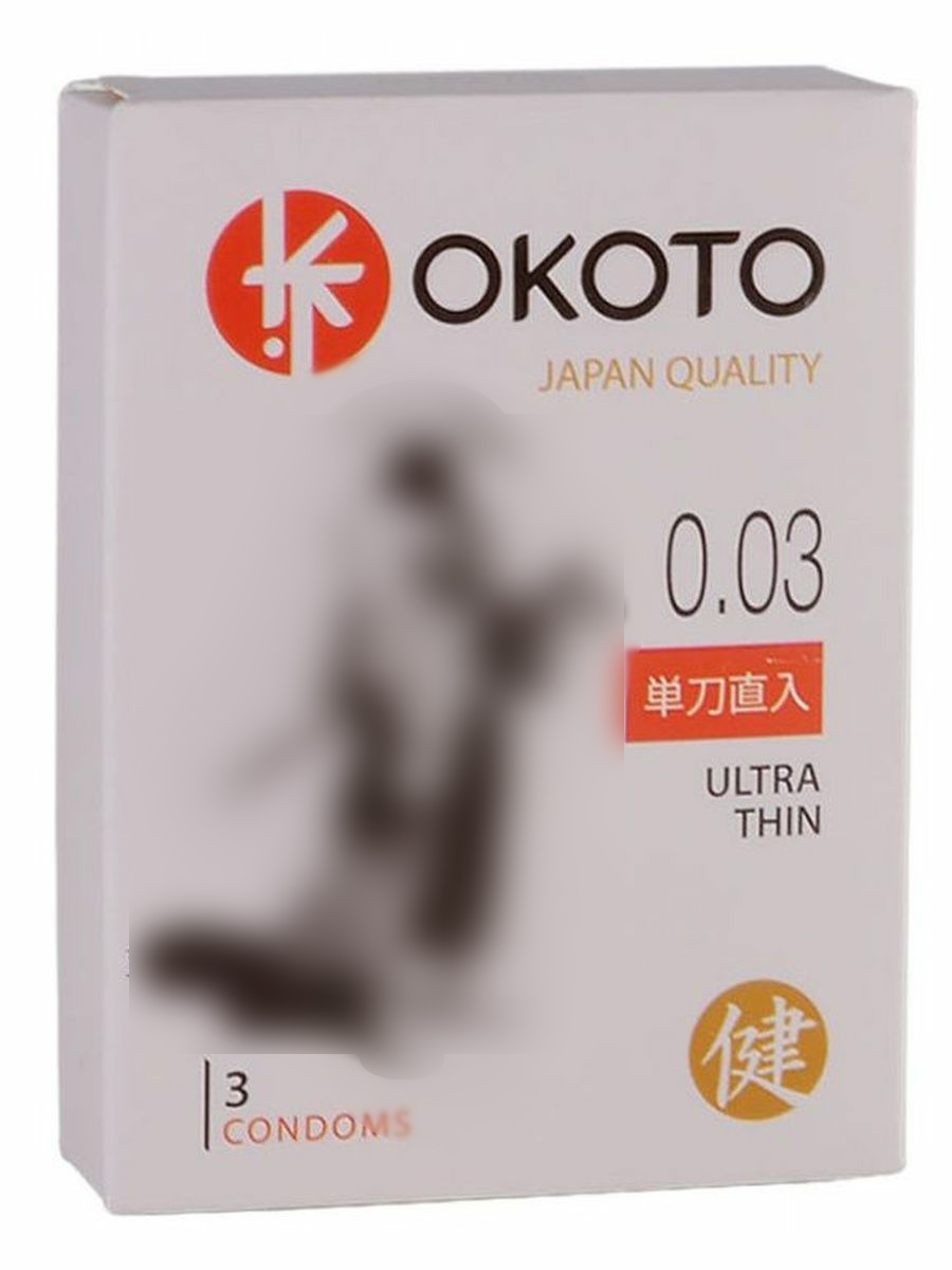 Купить Ультратонкие презервативы OKOTO Ultra Thin - 3 шт., Sitabella, прозрачный, латекс