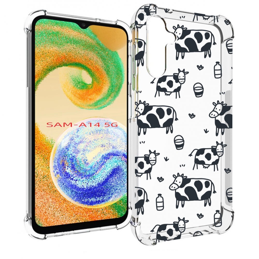 

Чехол MyPads маленькие-коровки для Samsung Galaxy A14 5G, Прозрачный, Tocco