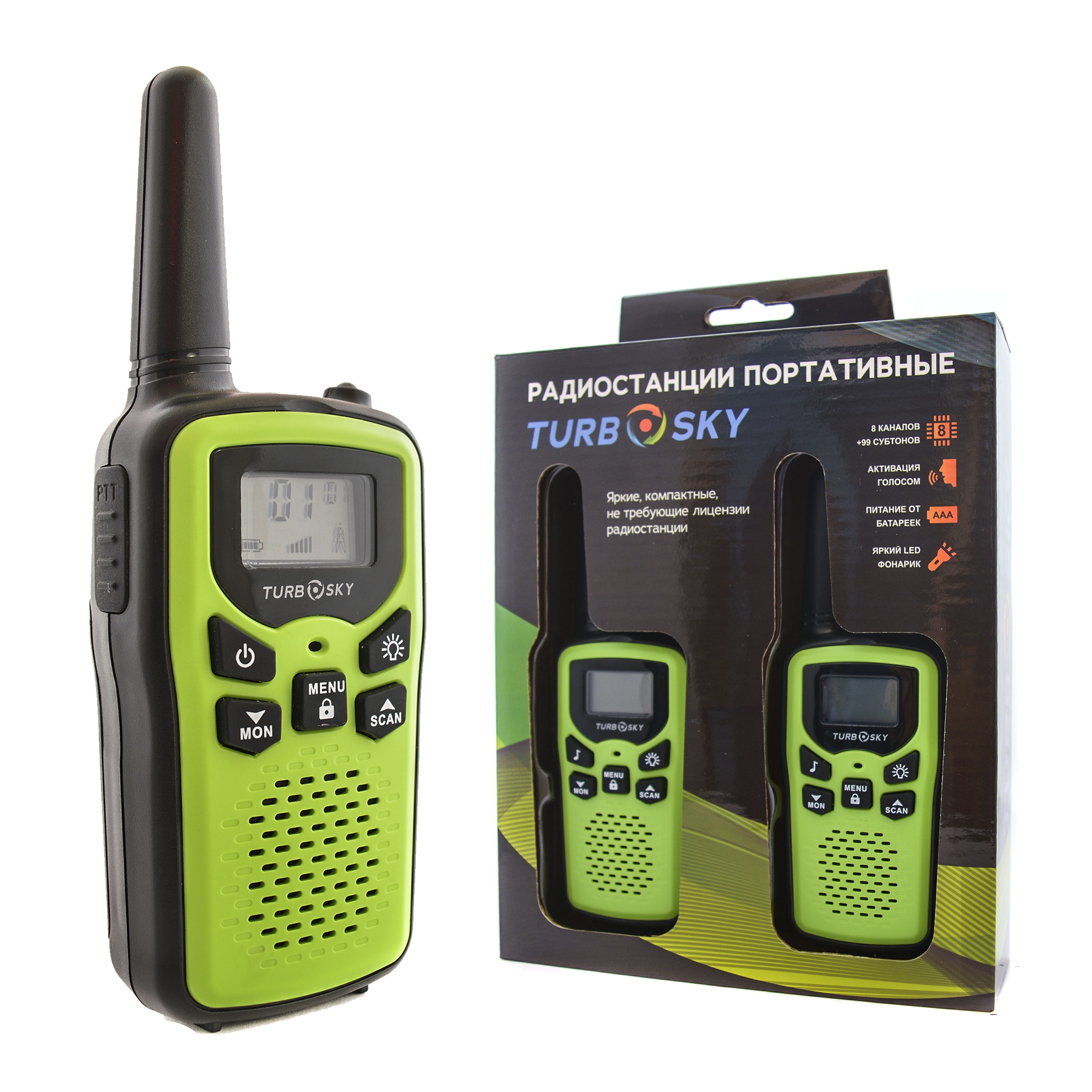 

Детские рации TurboSky T25 GREEN 6978_b, 25