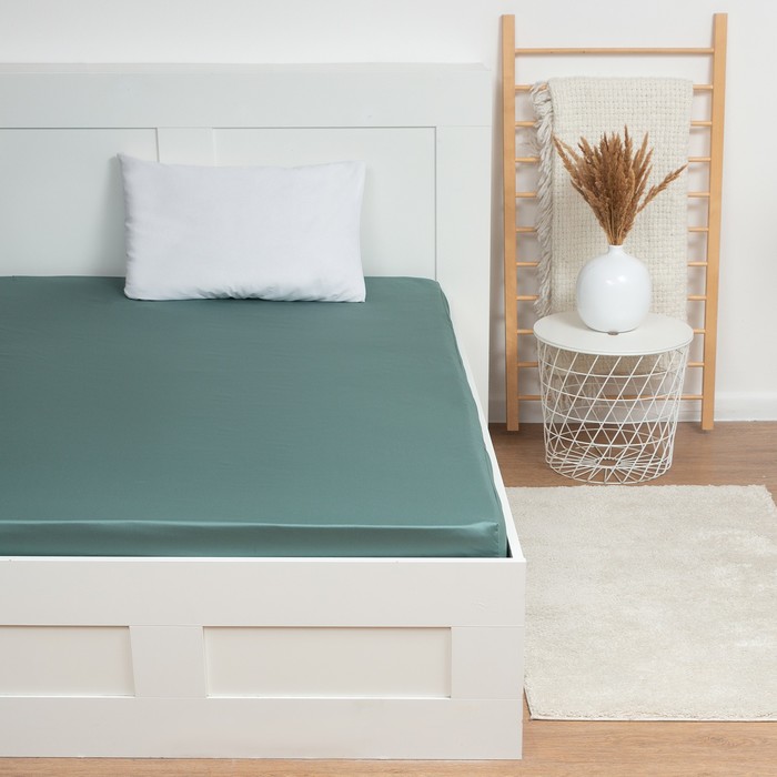 

Простыня на резинке Green paradise 180х200х25, 100% хлопок, мако-сатин, 114г/м2, Little queen