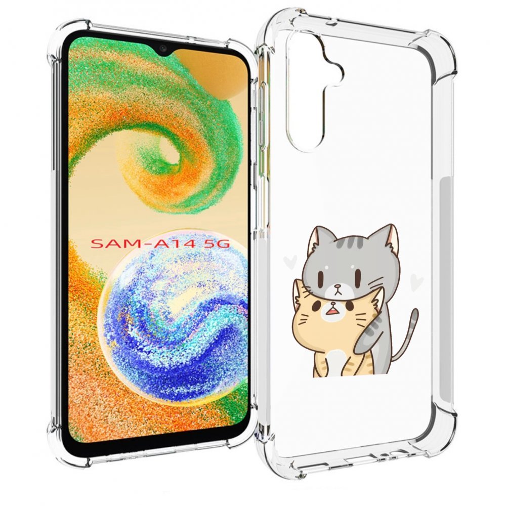 

Чехол MyPads любящие-коты для Samsung Galaxy A14 5G, Прозрачный, Tocco